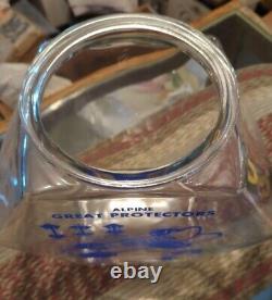 Very Rare Large Glass Counter Display Jar Advertising Ski Bones