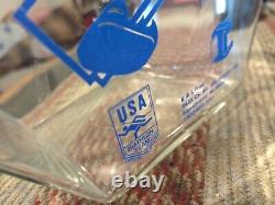 Very Rare Large Glass Counter Display Jar Advertising Ski Bones