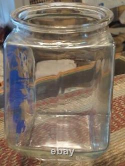 Very Rare Large Glass Counter Display Jar Advertising Ski Bones