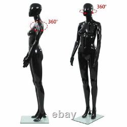 VidaXL 69 Full Body Female Mannequin with Glass Base Glossy Store Display