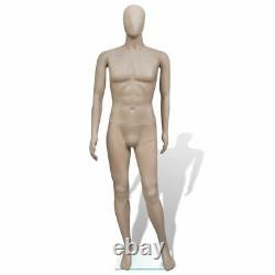 VidaXL Adult Male Full Size Man Round Head Store Mannequin with Stand Display