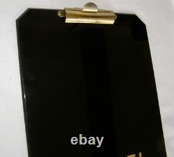 Vint. Chanel Instore Advertising Sturdy Black Lucite Clipboard-chamfered Corners