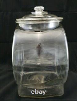 Vintage 1920 Store Advertising Display Planters Peanuts Glass Countertop Jar