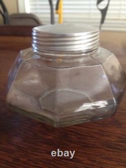 Vintage 1922 ARIDOR Glass Tobacco Candy Jar with Lid for Store Display Hummidor