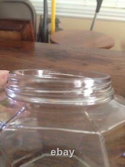 Vintage 1922 ARIDOR Glass Tobacco Candy Jar with Lid for Store Display Hummidor