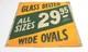 Vintage 1930's-1940's Dealer Sign Glass Bleted All Sizes 29.95 Wide Ovals Used