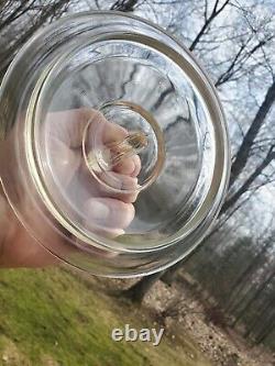 Vintage 1930s Glass Embossed Store Countertop Peanut Jar Display