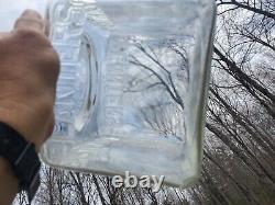 Vintage 1930s Glass Embossed Store Countertop Peanut Jar Display