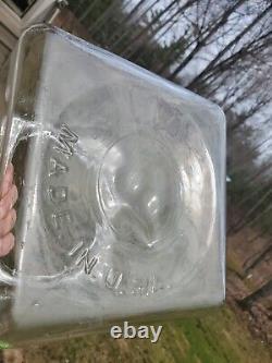 Vintage 1930s Glass Embossed Store Countertop Peanut Jar Display