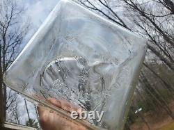 Vintage 1930s Glass Embossed Store Countertop Peanut Jar Display