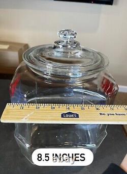 Vintage 1930s Lance Cracker 8 Sided Glass Jar Retail Store Display Advertising