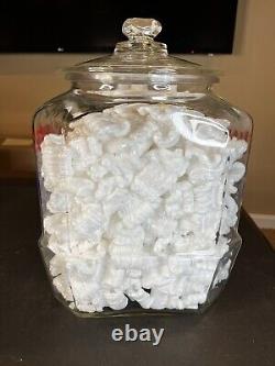 Vintage 1930s Lance Cracker 8 Sided Glass Jar Retail Store Display Advertising