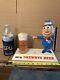 Vintage 1950's Drewrys Brewery Big D Back Bar Store Display With Glass Draft Beer