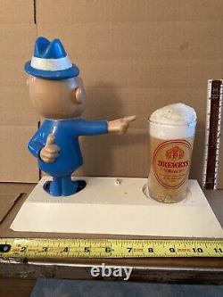 Vintage 1950's Drewrys BREWERY Big D Back Bar Store Display with GLASS DRAFT BEER