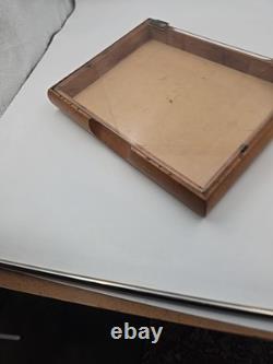 Vintage 1950's GILLETTE Plexi Glass Lid Counter Top Display Case 17 x 13