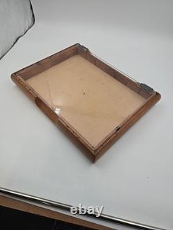 Vintage 1950's GILLETTE Plexi Glass Lid Counter Top Display Case 17 x 13