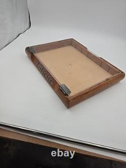 Vintage 1950's GILLETTE Plexi Glass Lid Counter Top Display Case 17 x 13