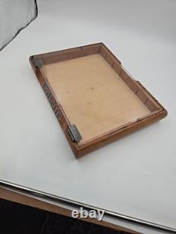 Vintage 1950's GILLETTE Plexi Glass Lid Counter Top Display Case 17 x 13