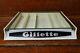 Vintage 1950's Gillette Counter Glass Top Razor And Blade Store Display Case