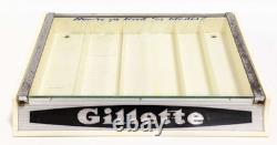 Vintage 1950's Gillette Counter Glass Top Razor and Blade Store Display Case