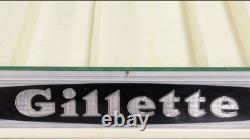 Vintage 1950's Gillette Counter Glass Top Razor and Blade Store Display Case