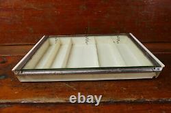 Vintage 1950's Gillette Counter Glass Top Razor and Blade Store Display Case