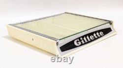 Vintage 1950's Gillette Counter Glass Top Razor and Blade Store Display Case