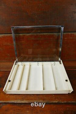 Vintage 1950's Gillette Counter Glass Top Razor and Blade Store Display Case