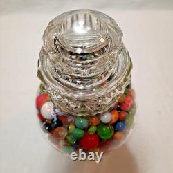 Vintage 1950's Glass Pot Belly Apothecary Nostalgic Candy Store Display Jar 13H