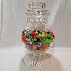 Vintage 1950's Glass Pot Belly Apothecary Nostalgic Candy Store Display Jar 15H
