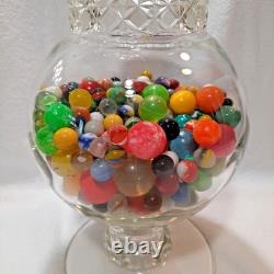 Vintage 1950's Glass Pot Belly Apothecary Nostalgic Candy Store Display Jar 15H