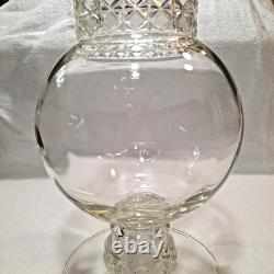 Vintage 1950's Glass Pot Belly Apothecary Nostalgic Candy Store Display Jar 15H