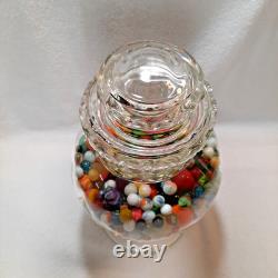Vintage 1950's Glass Pot Belly Apothecary Nostalgic Candy Store Display Jar 15H
