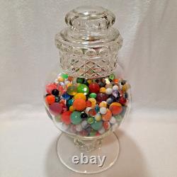 Vintage 1950's Glass Pot Belly Apothecary Nostalgic Candy Store Display Jar 15H