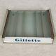 Vintage 1950's Glass Top Gillette Razor Store Display With 5 Razors