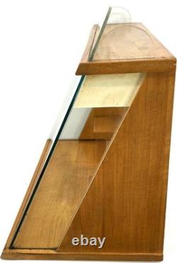 Vintage 1950's TIMEX Wood and Glass Watch Display 23.5x 14.5x 21