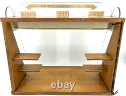 Vintage 1950's TIMEX Wood and Glass Watch Display 23.5x 14.5x 21