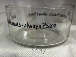 Vintage 1950's Tom's Peanut Glass Store Display Counter Dish Bowl 7.25