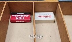 Vintage 1950s GILLETTE Razor & Blade Advertising Store Counter-top Display Case