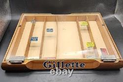 Vintage 1950s GILLETTE Razor & Blade Advertising Store Counter-top Display Case