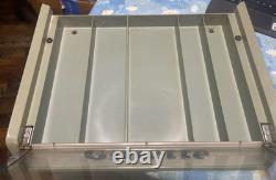 Vintage 1950s Gillette Razor Blade Wood Glass Counter Top Display Case