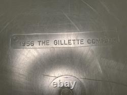 Vintage 1950s Gillette Razor Blade Wood Glass Counter Top Display Case