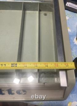 Vintage 1950s Gillette Razor Blade Wood Glass Counter Top Display Case