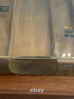 Vintage 1950s Gillette Razor Blade Wood Glass Counter Top Display Case