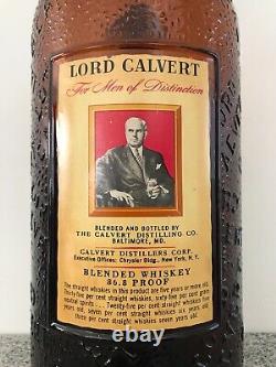 Vintage 1950s Lord Calvert Whiskey Giant Store Display Glass Liquor Bottle