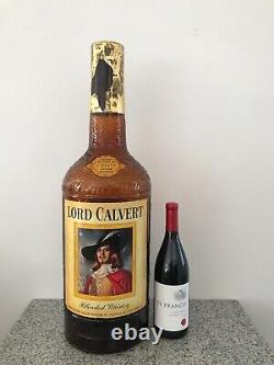 Vintage 1950s Lord Calvert Whiskey Giant Store Display Glass Liquor Bottle