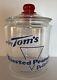 Vintage 1950s Tom's Toasted Peanuts Glass Jar Store Display Large 10.5 #1