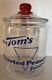 Vintage 1950s Tom's Toasted Peanuts Glass Jar Store Display Large 10.5 #2