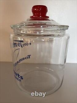 Vintage 1950s TOM'S Toasted Peanuts Glass Jar Store Display Large 10.5 #2