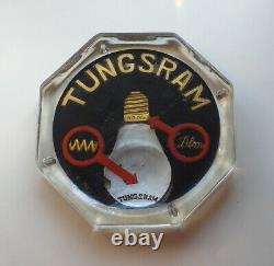 Vintage 20s TUNGSRAM Budapest advertising glass store counter change tray